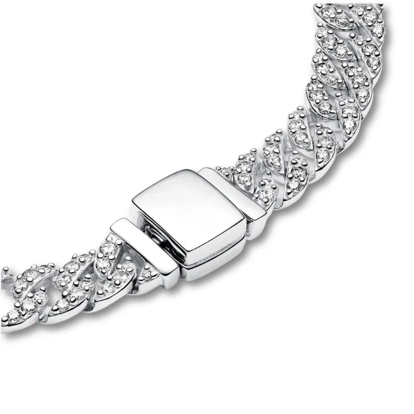 Moissanite Cuban-Link Bracelet