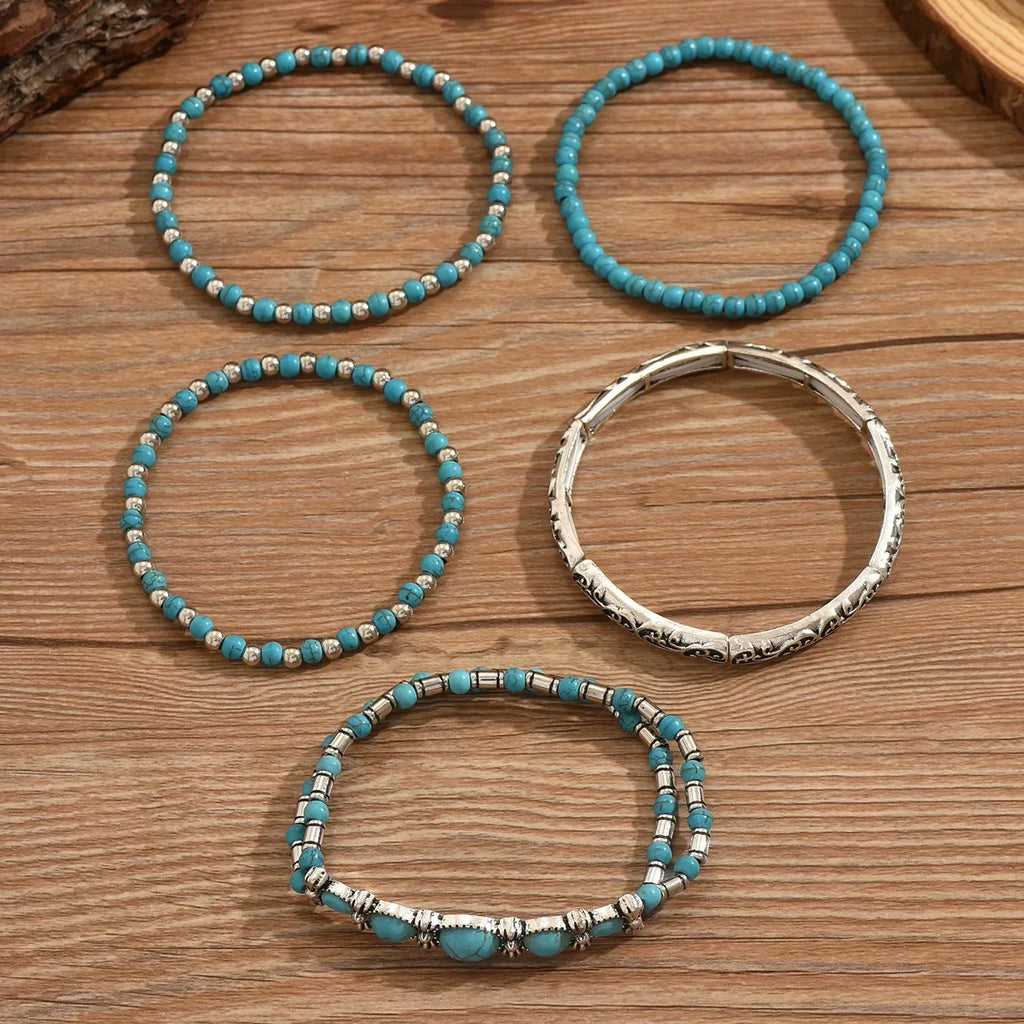 Bohemian Turquoise Bracelet 5-Piece Set