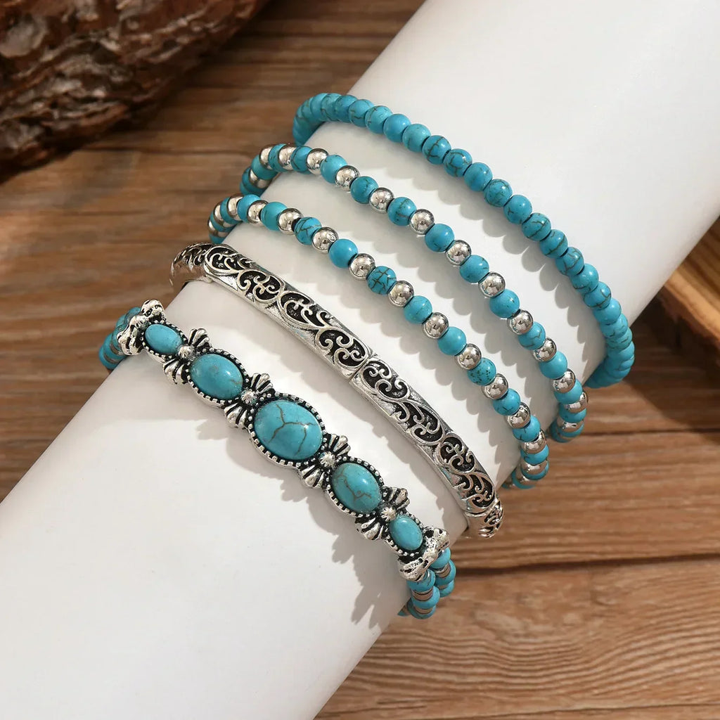 Bohemian Turquoise Bracelet 5-Piece Set