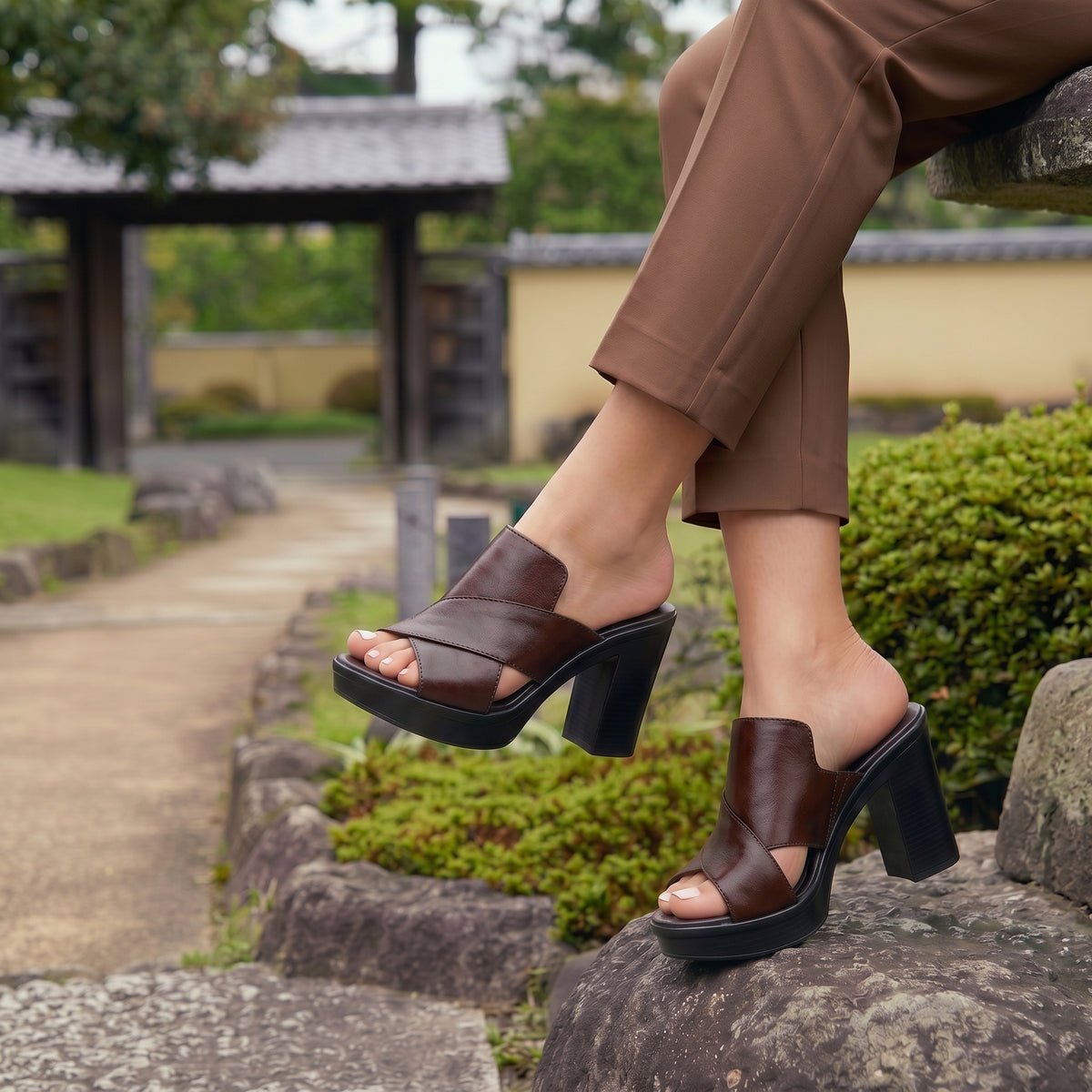 Sayuri Elegant Comfort Heeled Sandals