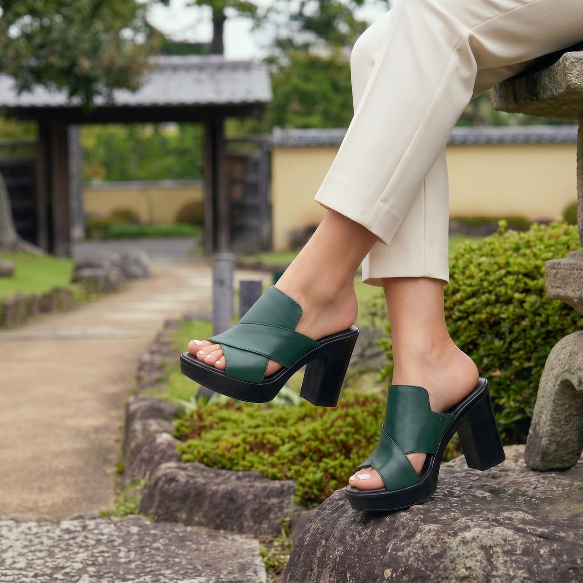 Sayuri Elegant Comfort Heeled Sandals
