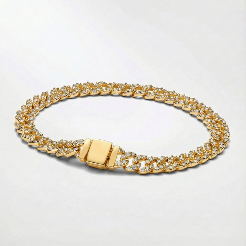 Moissanite Cuban-Link Bracelet